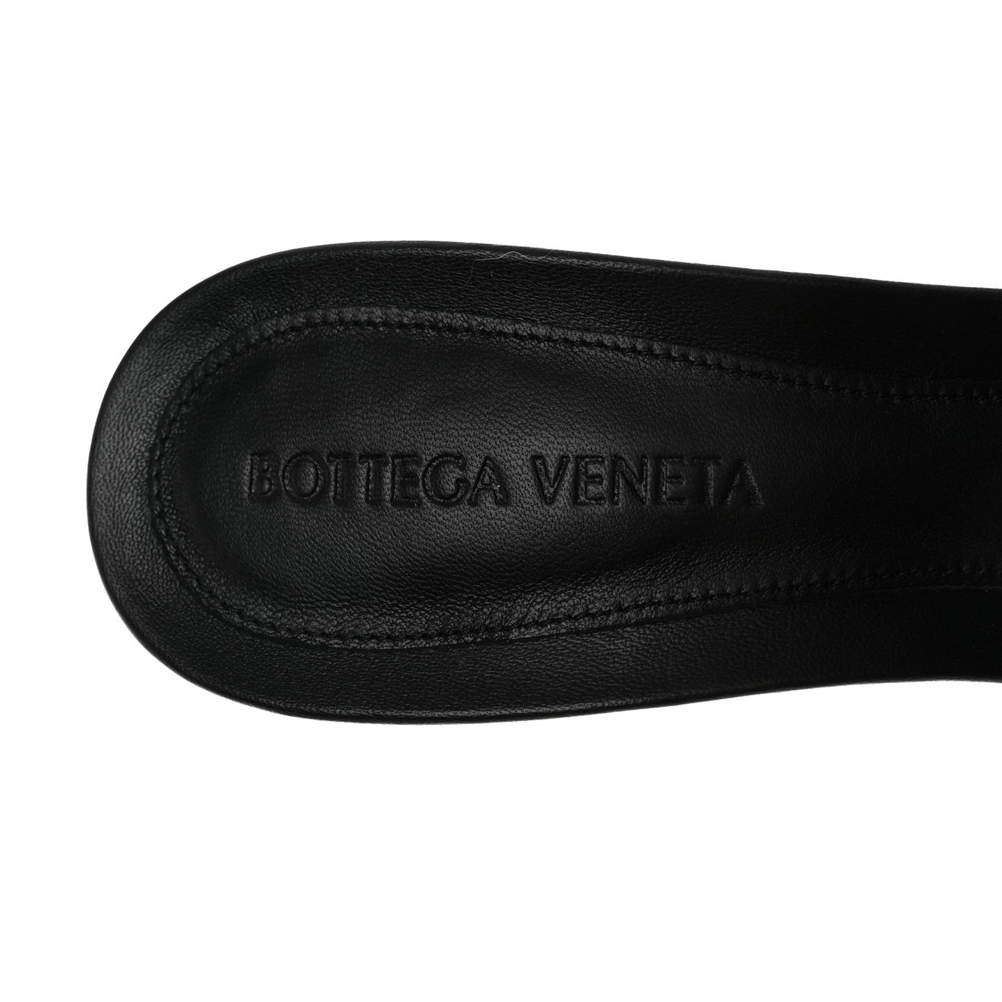 Nappa Matelasse Padded Mule Sandals 38.5 Black