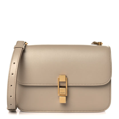 Saint Laurent Box Calfskin Le Carre Satchel Dark Beige 1 of 9
