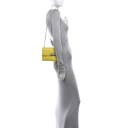 Hermes Chevre Mysore Mini Verrou Chaine Bag Lime 2 of 10