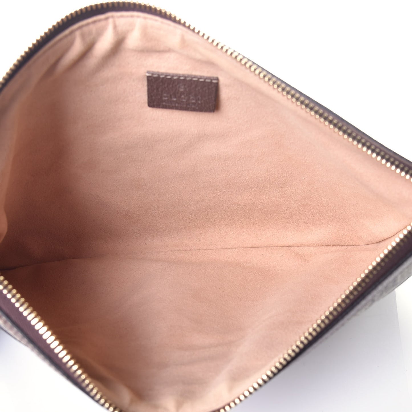 GG Supreme Monogram Large Ophidia Pouch Clutch Brown