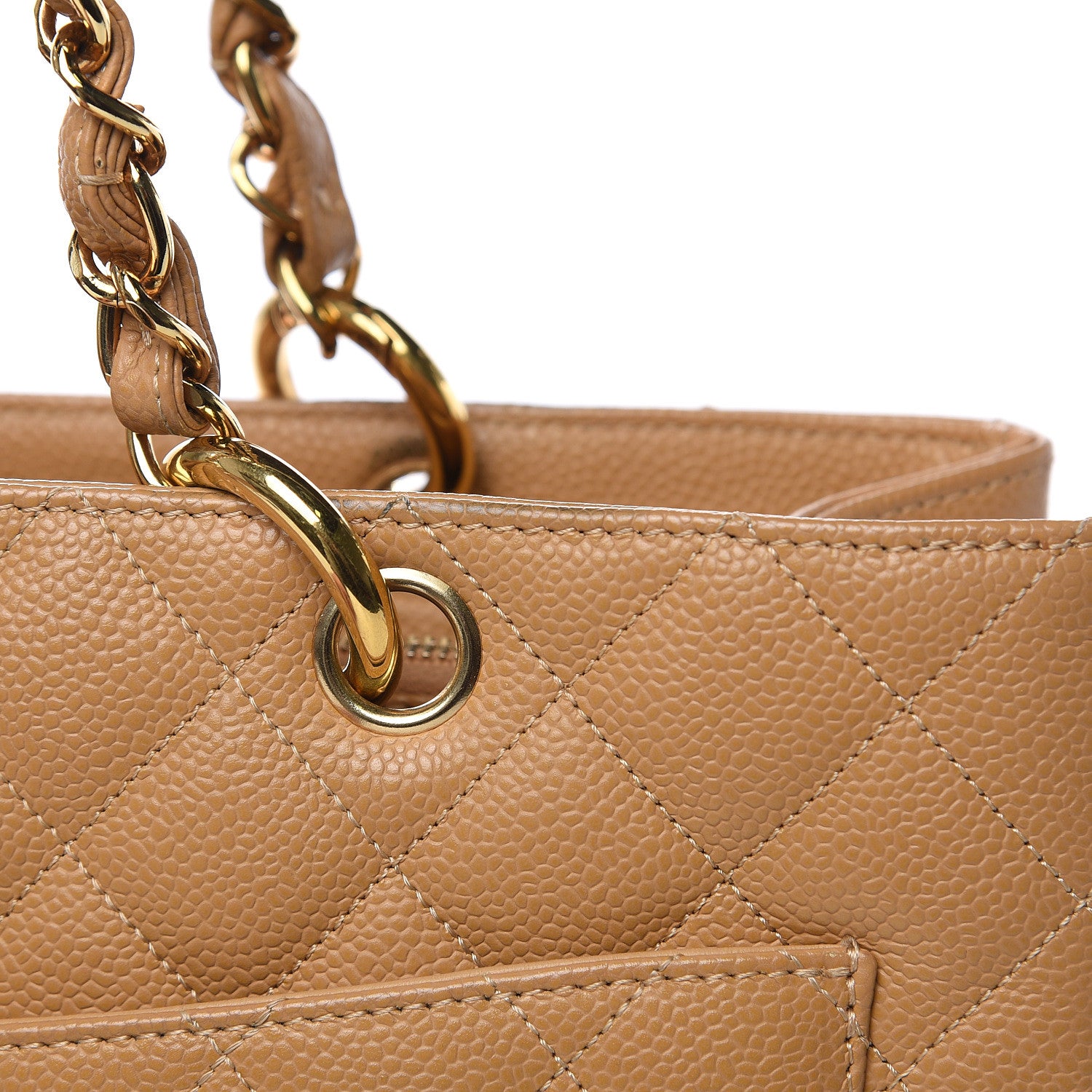Chanel Caviar Quilted Grand Shopping Tote GST Beige 12 of 17