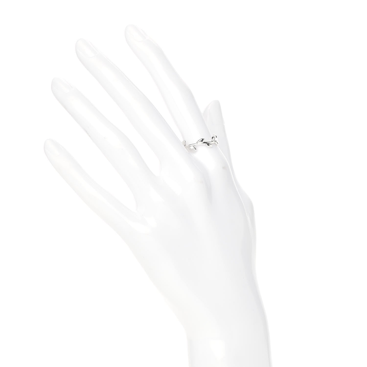 Tiffany Sterling Silver Paloma Picasso Narrow Olive Leaf Band Ring 54 7 2 of 4
