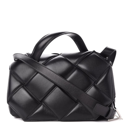 Bottega Veneta Nappa Intreccio Padded Top Handle Shoulder Bag Black 1 of 11