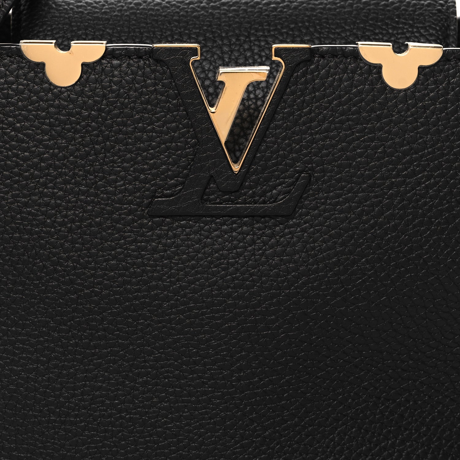 Louis Vuitton Taurillon Embellished Flower Crown Capucines PM Black 7 of 9