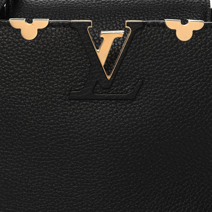 Louis Vuitton Taurillon Embellished Flower Crown Capucines PM Black 7 of 9