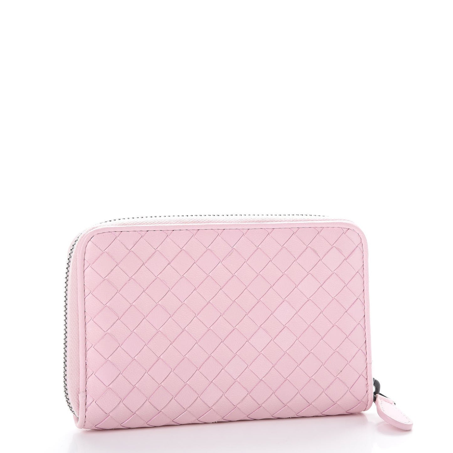 Nappa Intrecciato Zip Around Wallet Dragee
