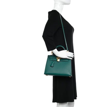 Hermes Epsom Kelly Sellier 25 Malachite 2 of 10