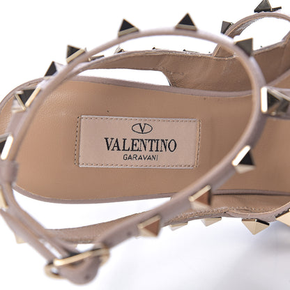 Valentino Garavani Patent Nappa Rockstud Ankle Strap 100mm Pumps 35.5 Black Poudre 6 of 10