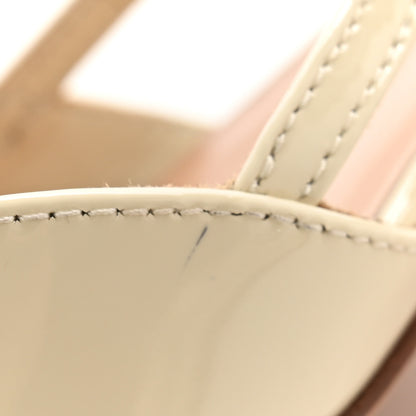 Valentino Garavani Patent Tonal Vlogo Slingback 40mm Pumps 37 Ivory 9 of 10