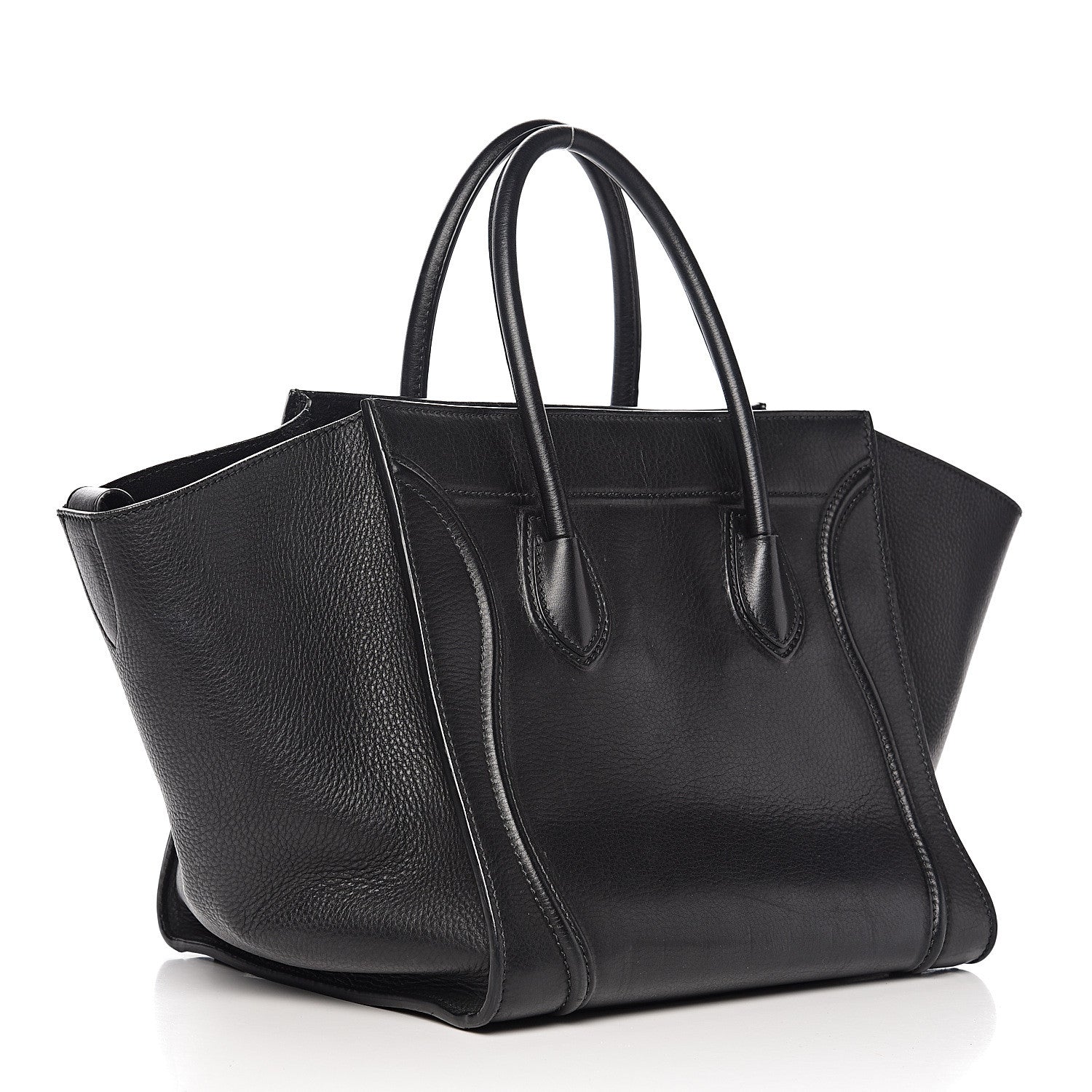 Celine Supple Calfskin Medium Phantom Luggage Black 2 of 10