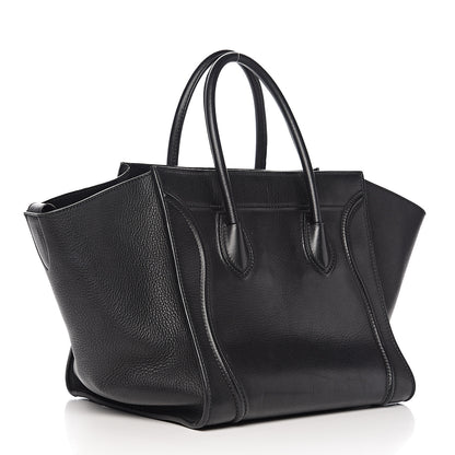 Celine Supple Calfskin Medium Phantom Luggage Black 2 of 10