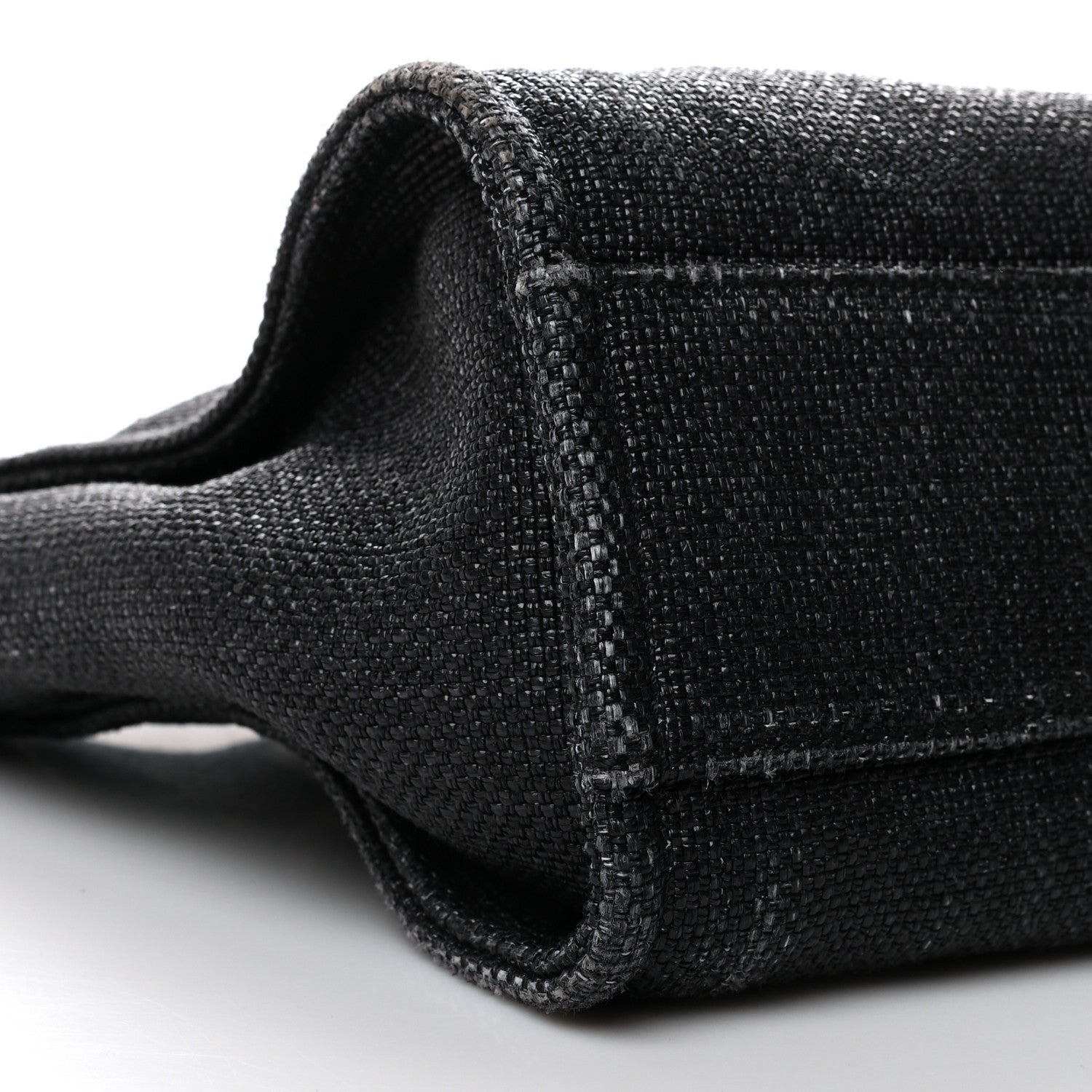 Chanel Woven Straw Raffia Small Deauville Tote Black 9 of 12