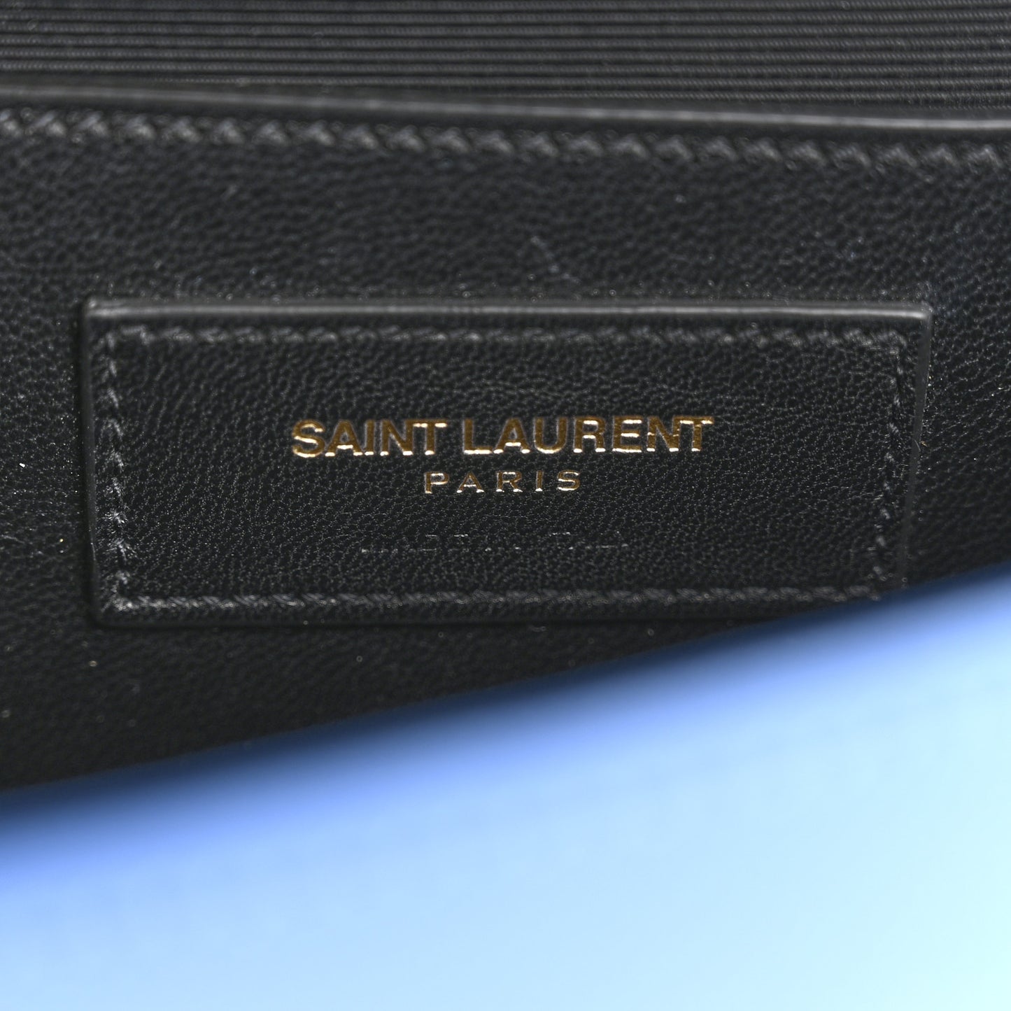 Grain De Poudre Classic Kate Monogram Clutch Blue Clair