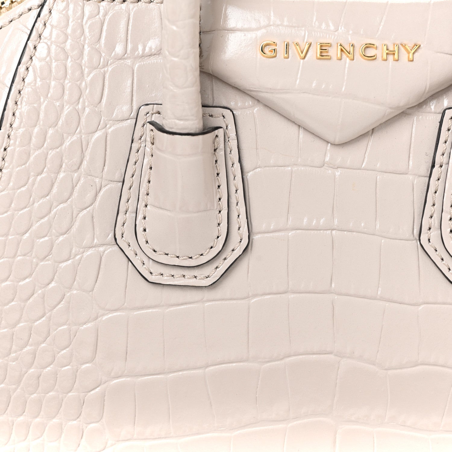 Givenchy Calfskin Crocodile Embossed Mini Antigona Dune 7 of 11