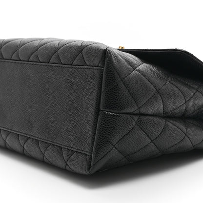 Chanel Caviar Quilted Jumbo Kelly Flap Black 10 of 10