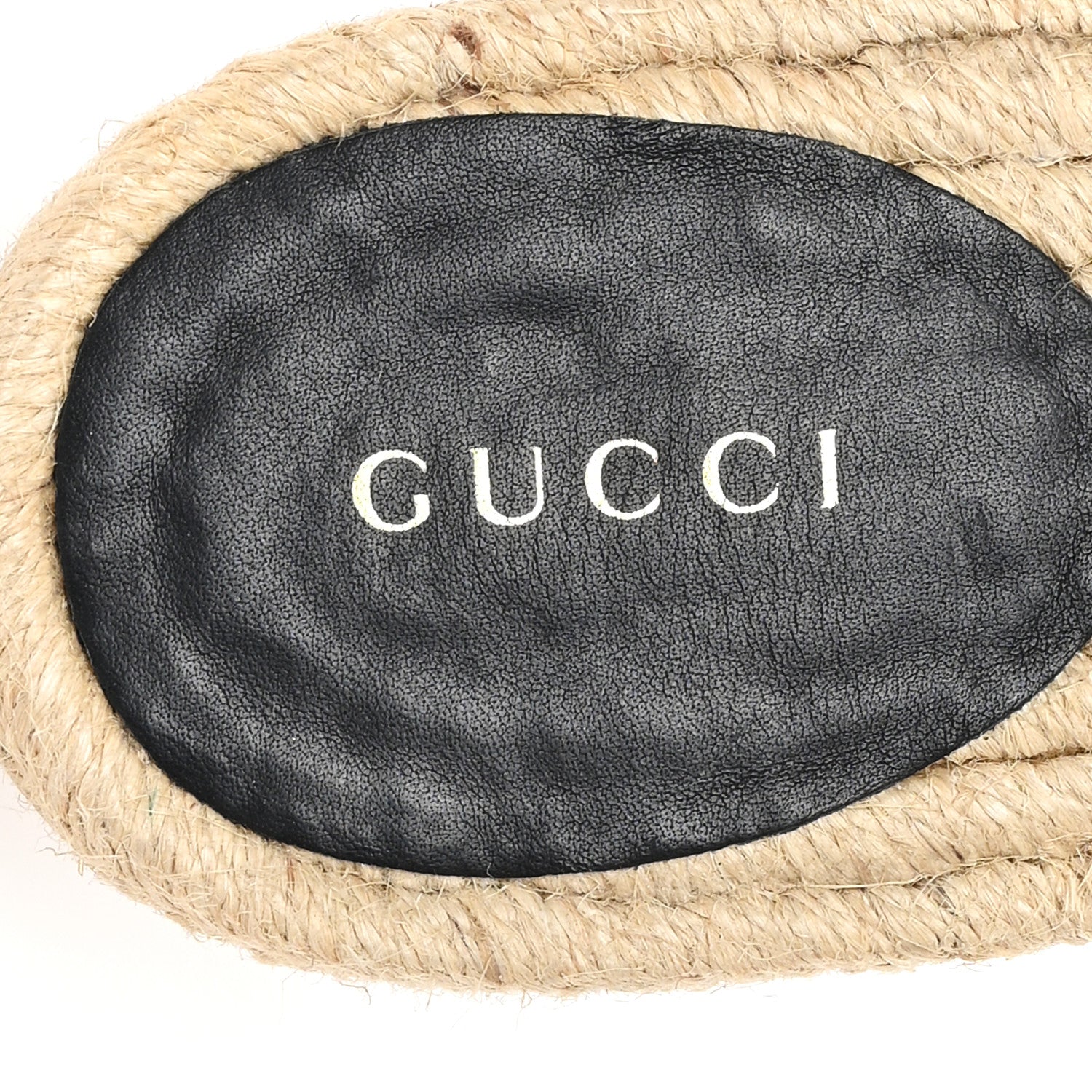 Gucci Monogram Matelasse GG Marmont Espadrille 20mm Slide Sandals 38 Beige Ebony Black 8 of 9