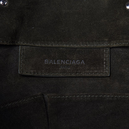 Balenciaga Baby Daim Suede Papier A4 Zip Around Tote Vert Militaire 8 of 10