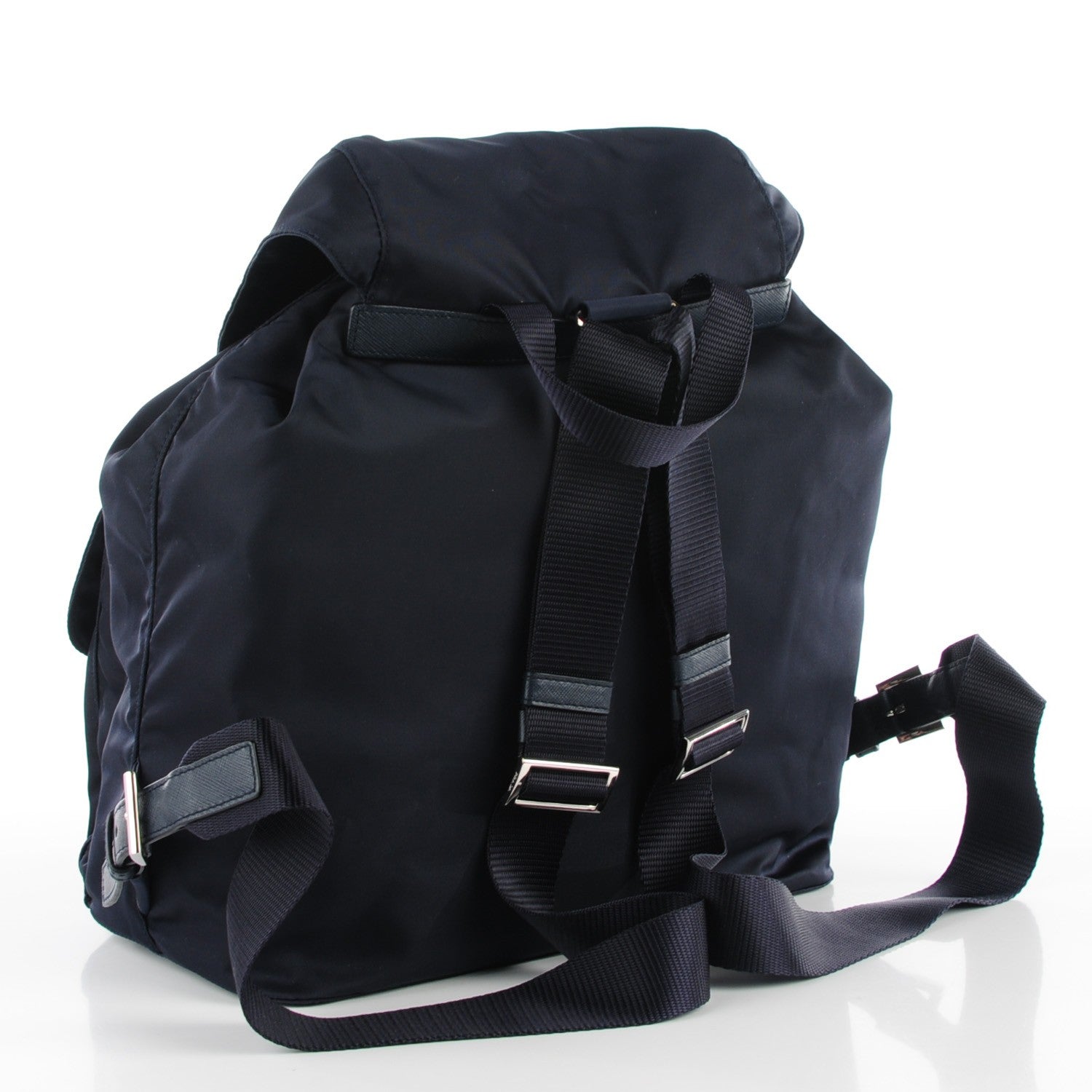 Prada Tessuto Nylon Medium Backpack Blue 3 of 11