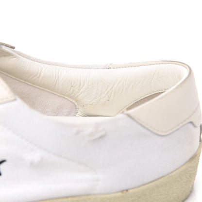 Saint Laurent Distressed Canvas Court Classic Sneakers 40 White 8 of 10