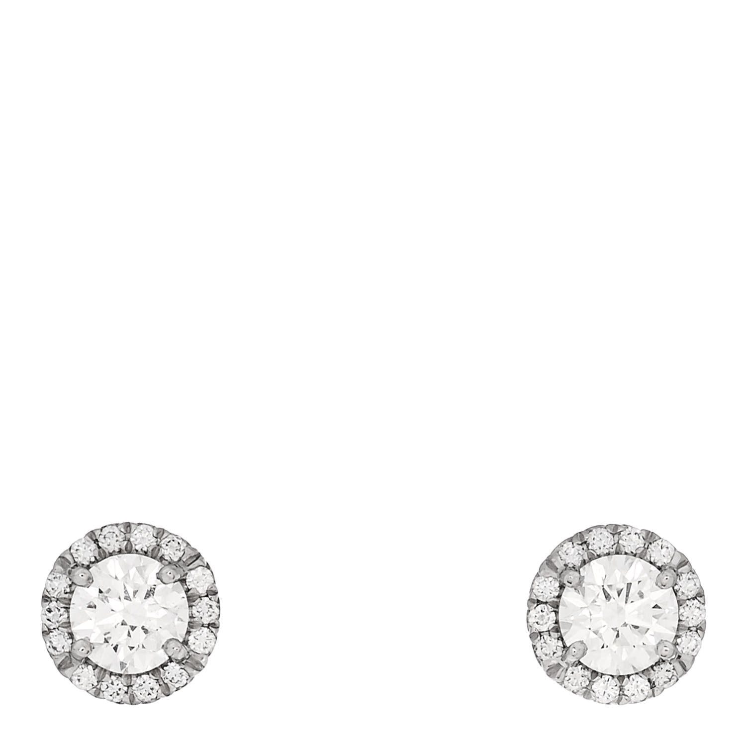 Tiffany Platinum Diamond .74ctw Soleste Earrings 1 of 6