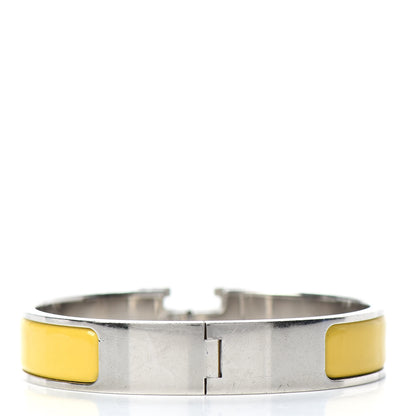 Hermes Enamel Narrow Clic Clac H Bracelet PM Jaune Soleil 3 of 4