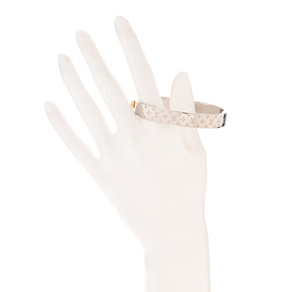 Louis Vuitton Palladium Monogram Nanogram Cuff S Silver 2 of 7