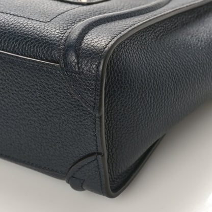 Celine Drummed Calfskin Nano Luggage Navy Blue 7 of 7