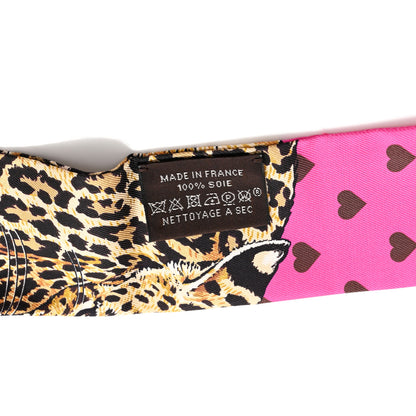 Hermes Silk Jungle Love Love Twilly Rose Vif Bleu Roy 4 of 4