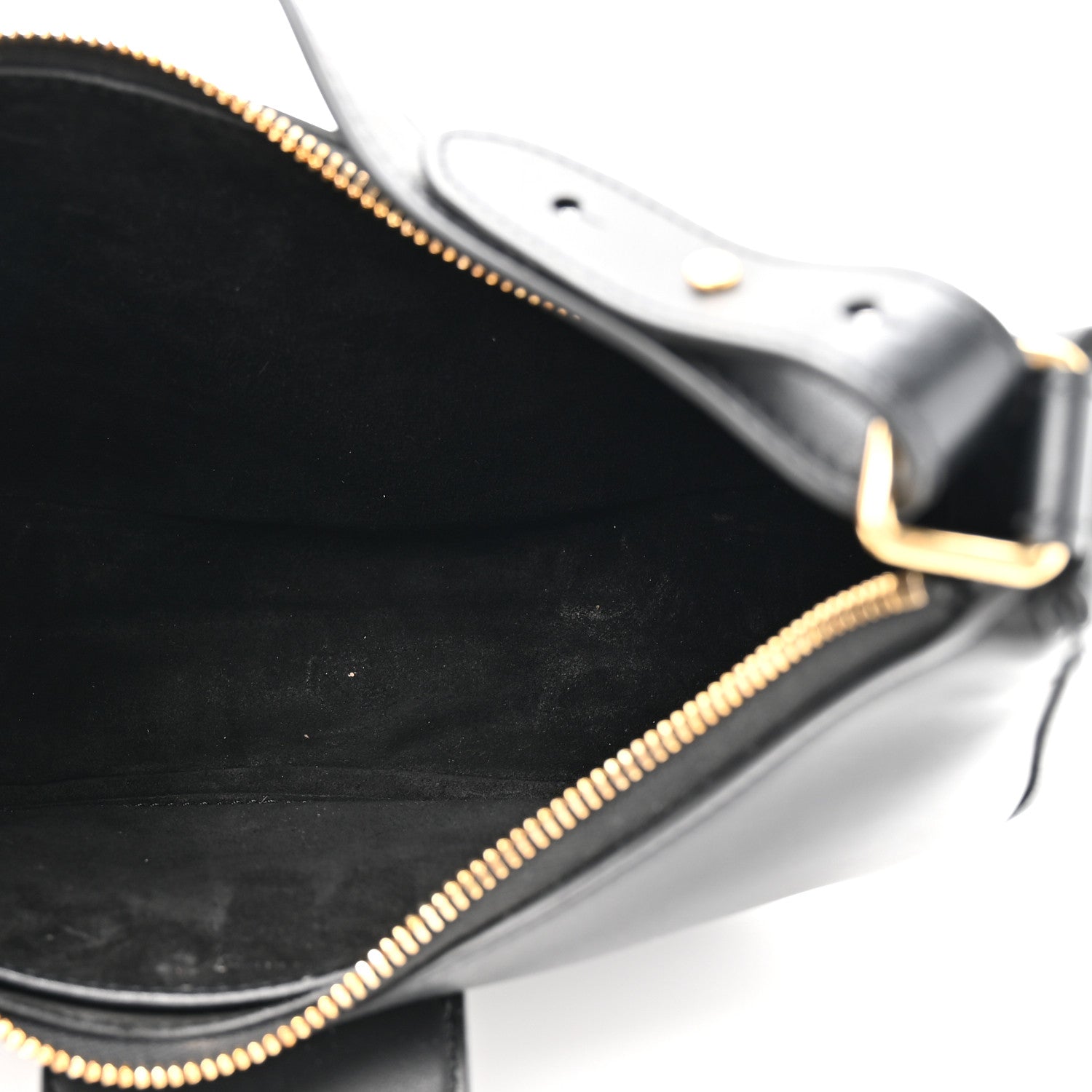 Celine Smooth Calfskin Medium Strap Ava Triomphe Shoulder Bag Black 5 of 12