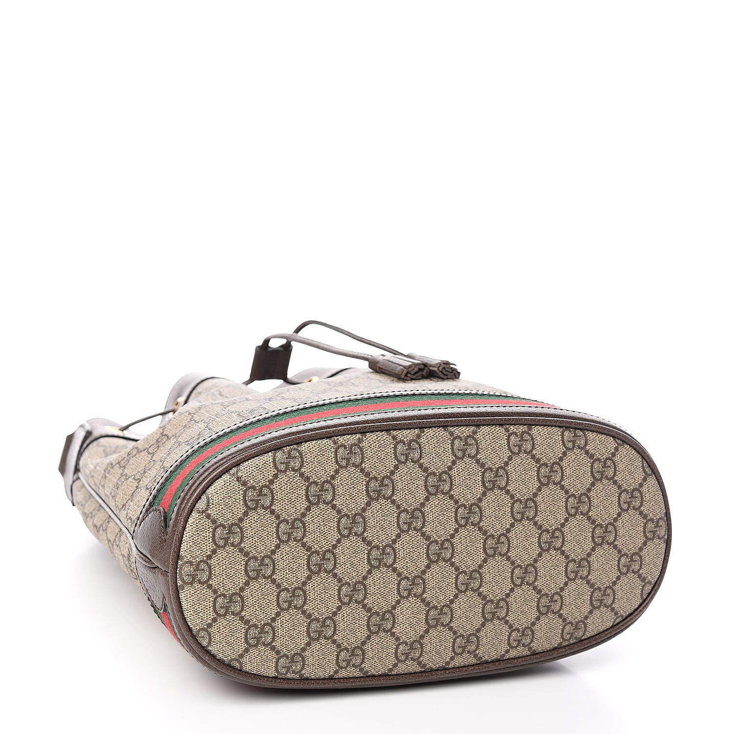 Gucci GG Supreme Monogram Web Ophidia Bucket Bag Brown 4 of 10