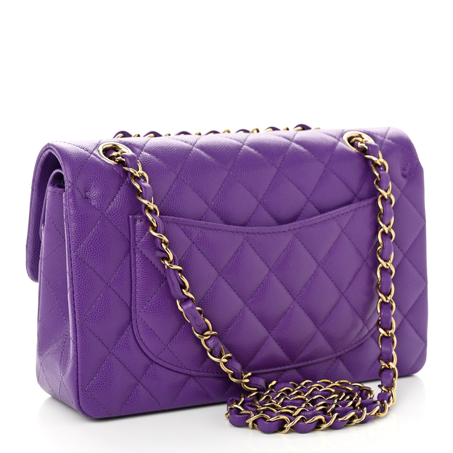 Chanel Caviar Quilted Small Double Flap Dark Purple 3 of 10