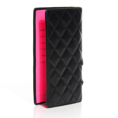 Chanel Calfskin Quilted Cambon Yen Wallet Black 3 of 8