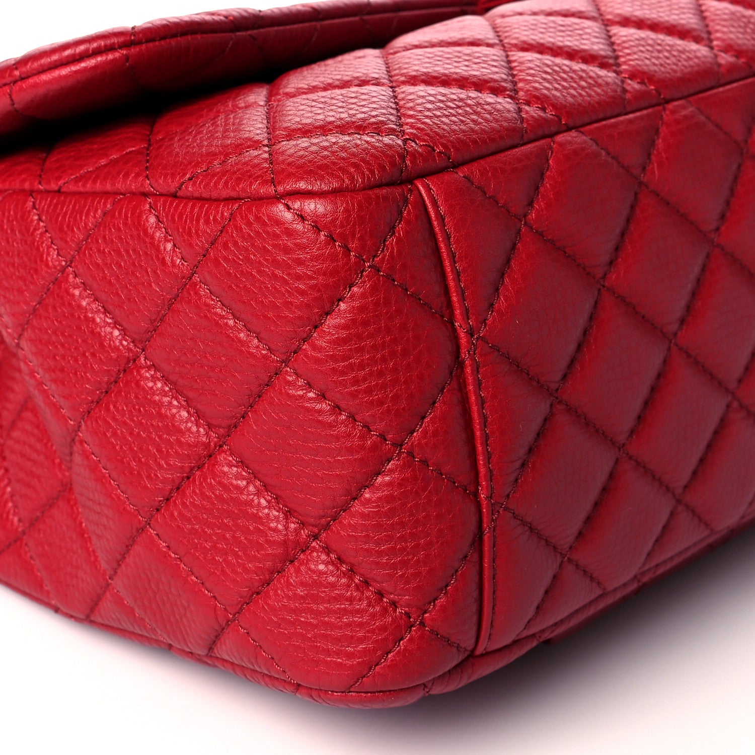 Chanel Calfskin Quilted Small XXL Travel Flap Bag Red 9 of 11