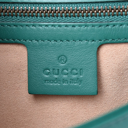 Gucci Calfskin Matelasse Small GG Marmont Shoulder Bag Emerald Green 8 of 9