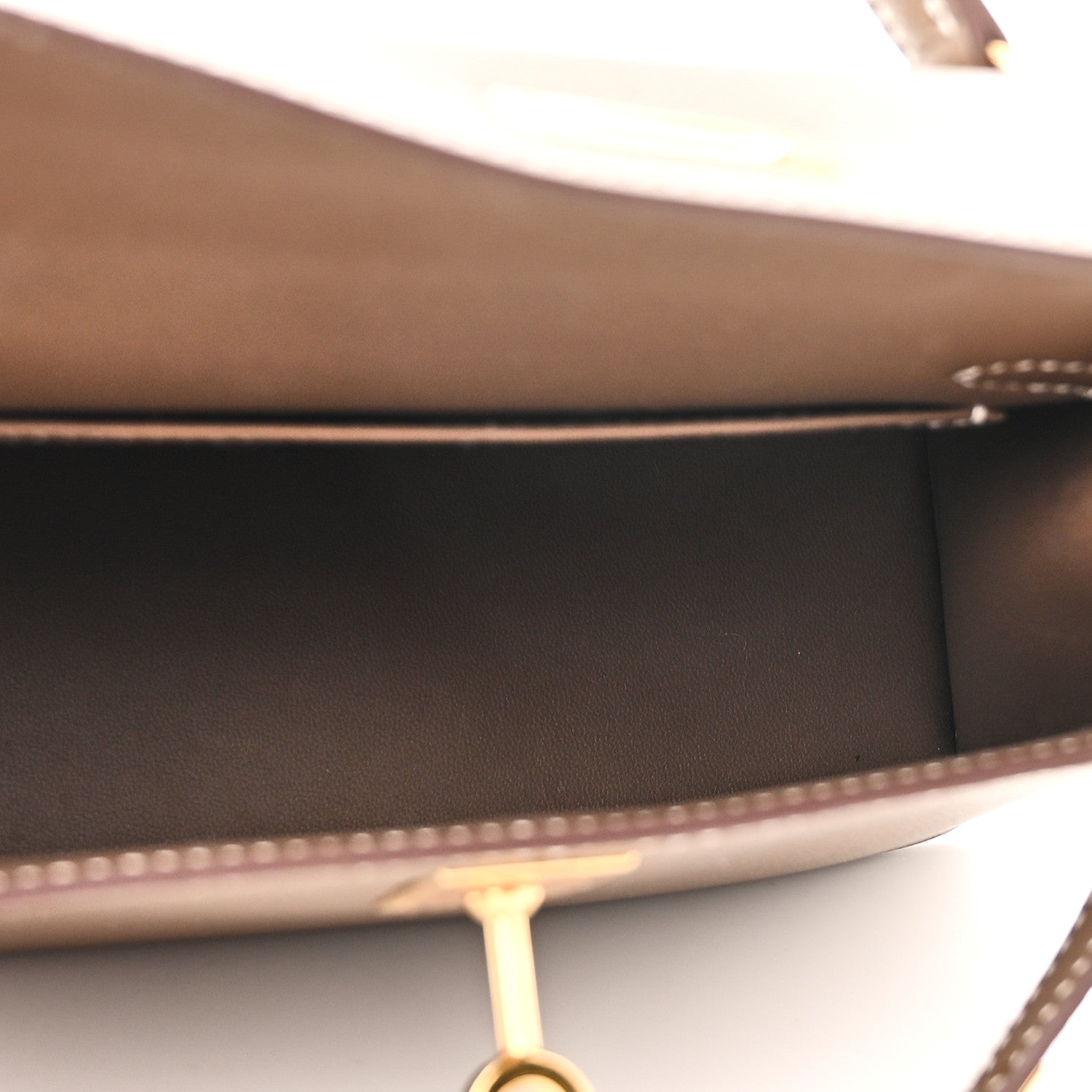 Hermes Madame Calfskin Mini Kelly Sellier 20 Etoupe 5 of 10