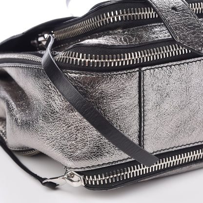 Proenza Schouler Metallic Paper Lambskin Medium PS1 Plus Zip Satchel Dark Silver 8 of 9