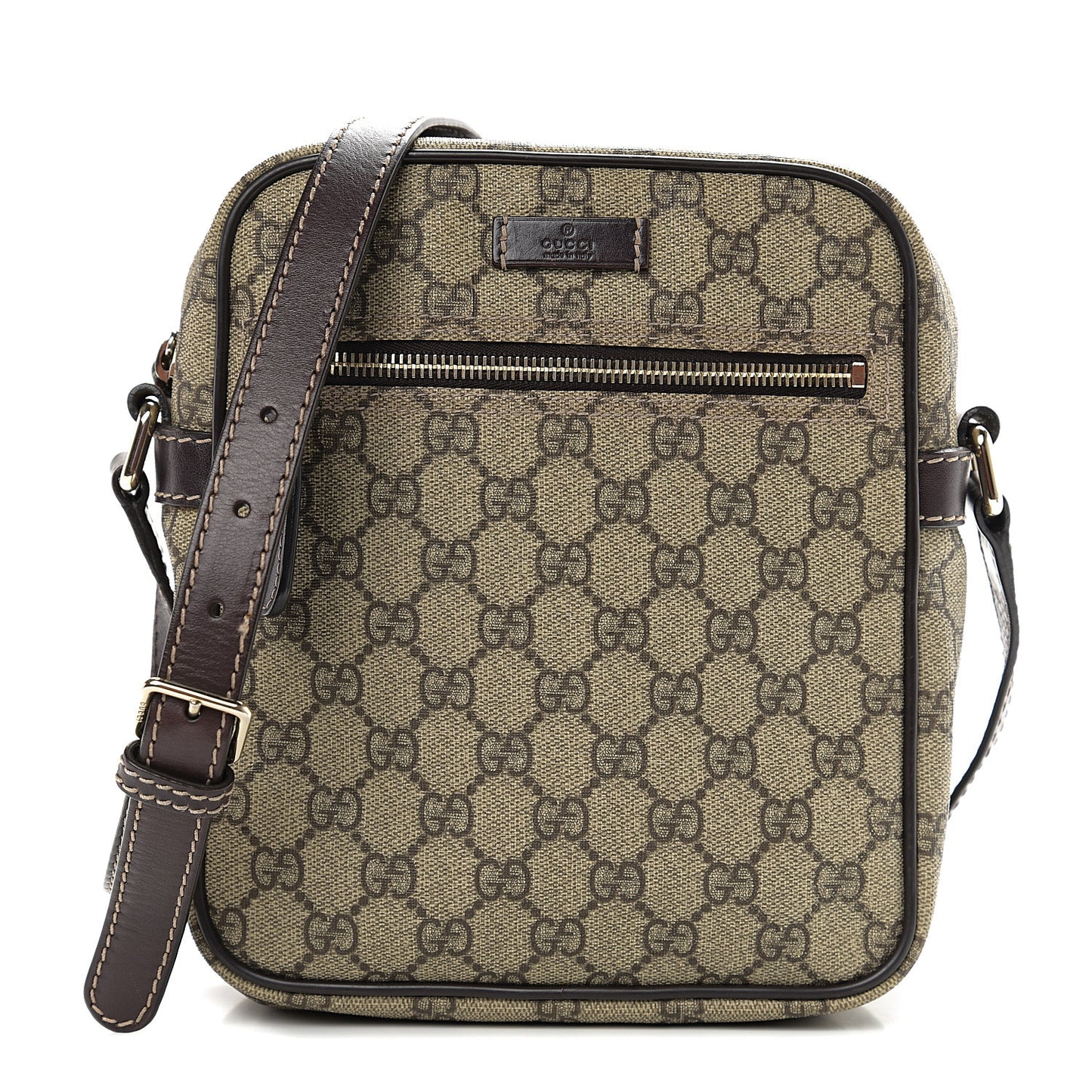 GG Plus Monogram Messenger Bag Dark Brown