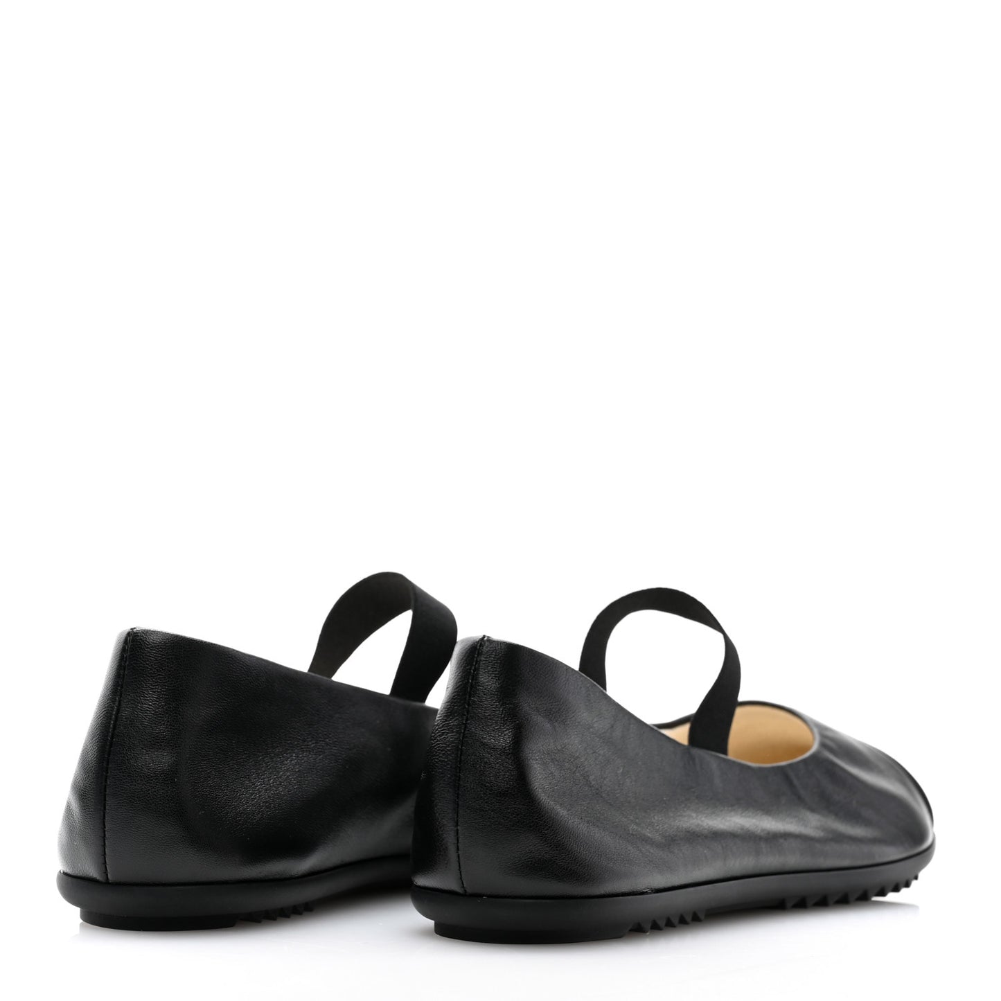 Lambskin Cap Toe CC Mary Jane Flats 40 Black