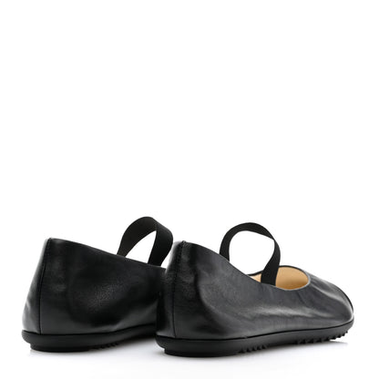 Chanel Lambskin Cap Toe CC Mary Jane Flats 40 Black 4 of 9