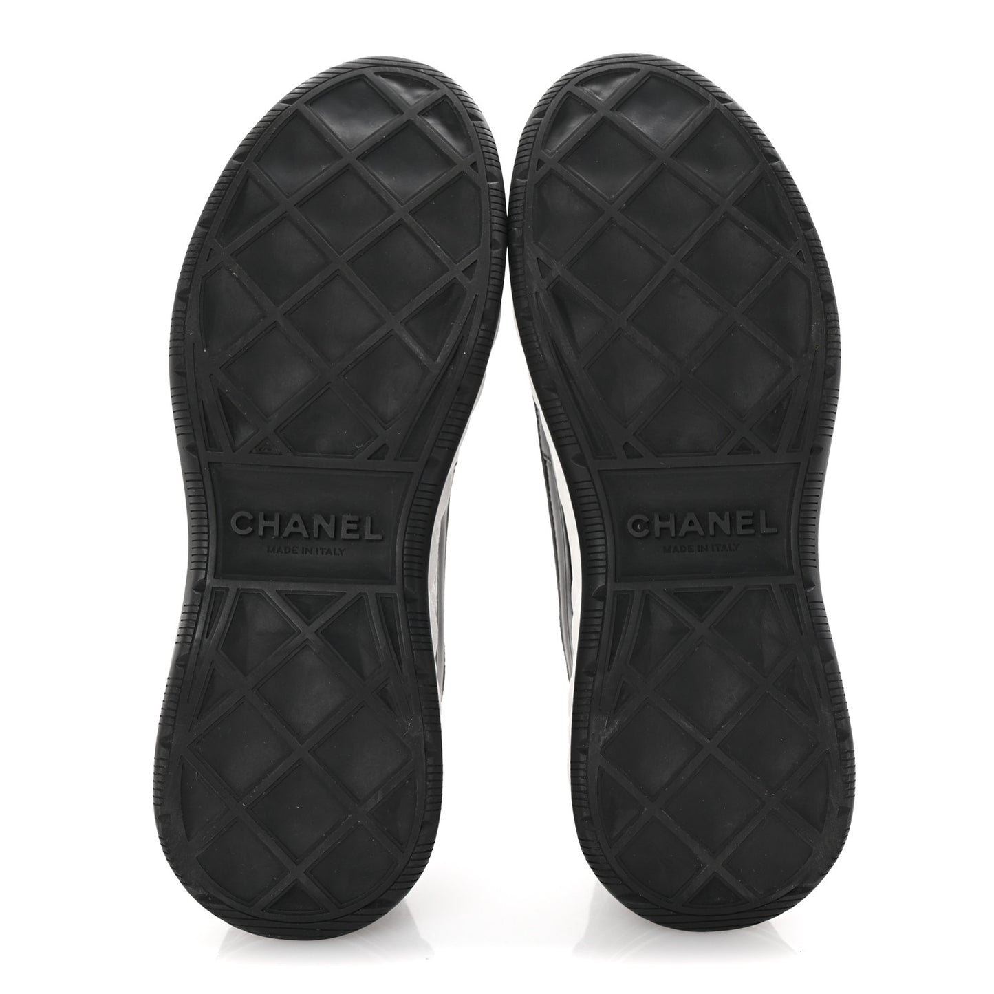 Velvet Calfskin Mixed Fibers CC Sneakers 38.5 Black