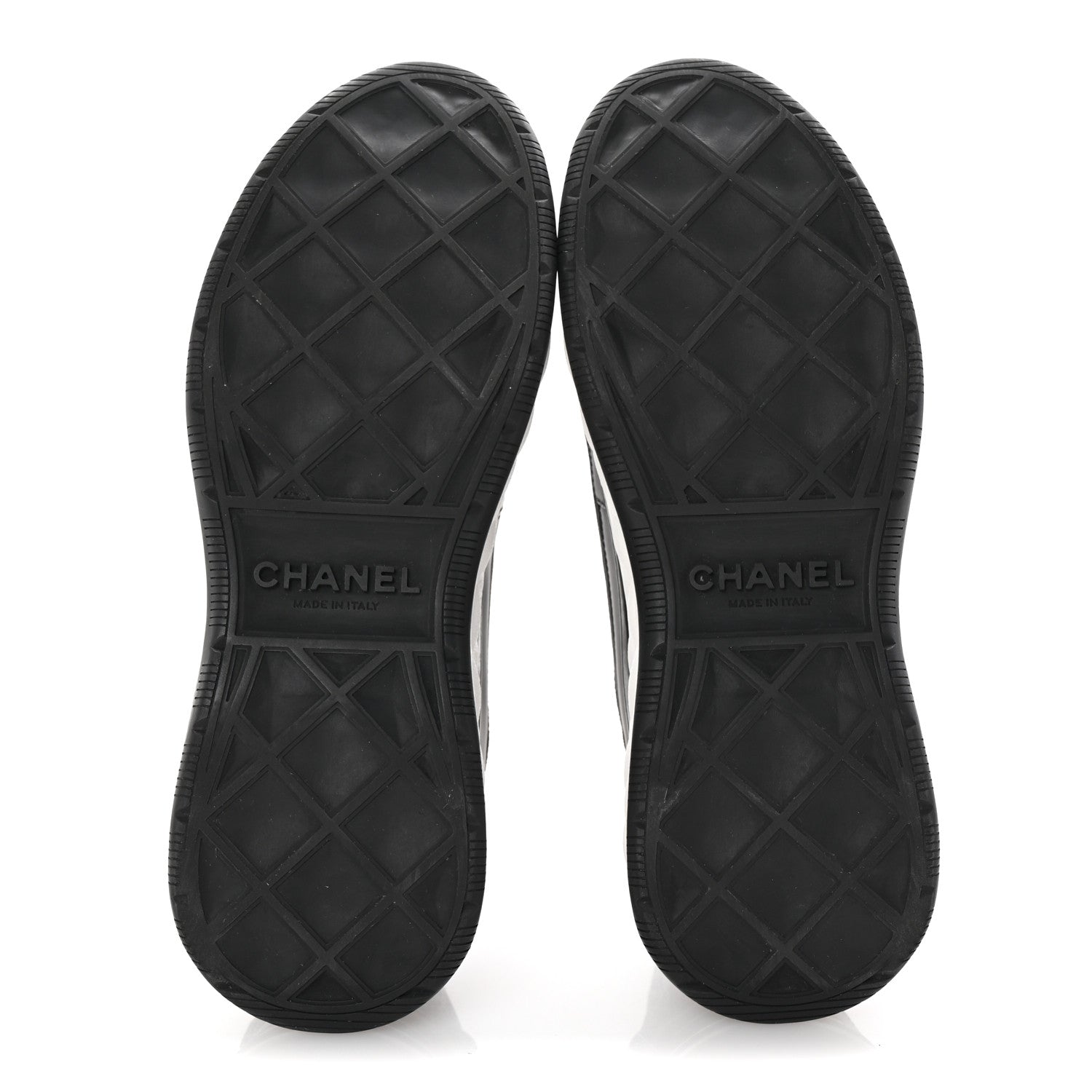 Chanel Velvet Calfskin Mixed Fibers CC Sneakers 38.5 Black 6 of 10