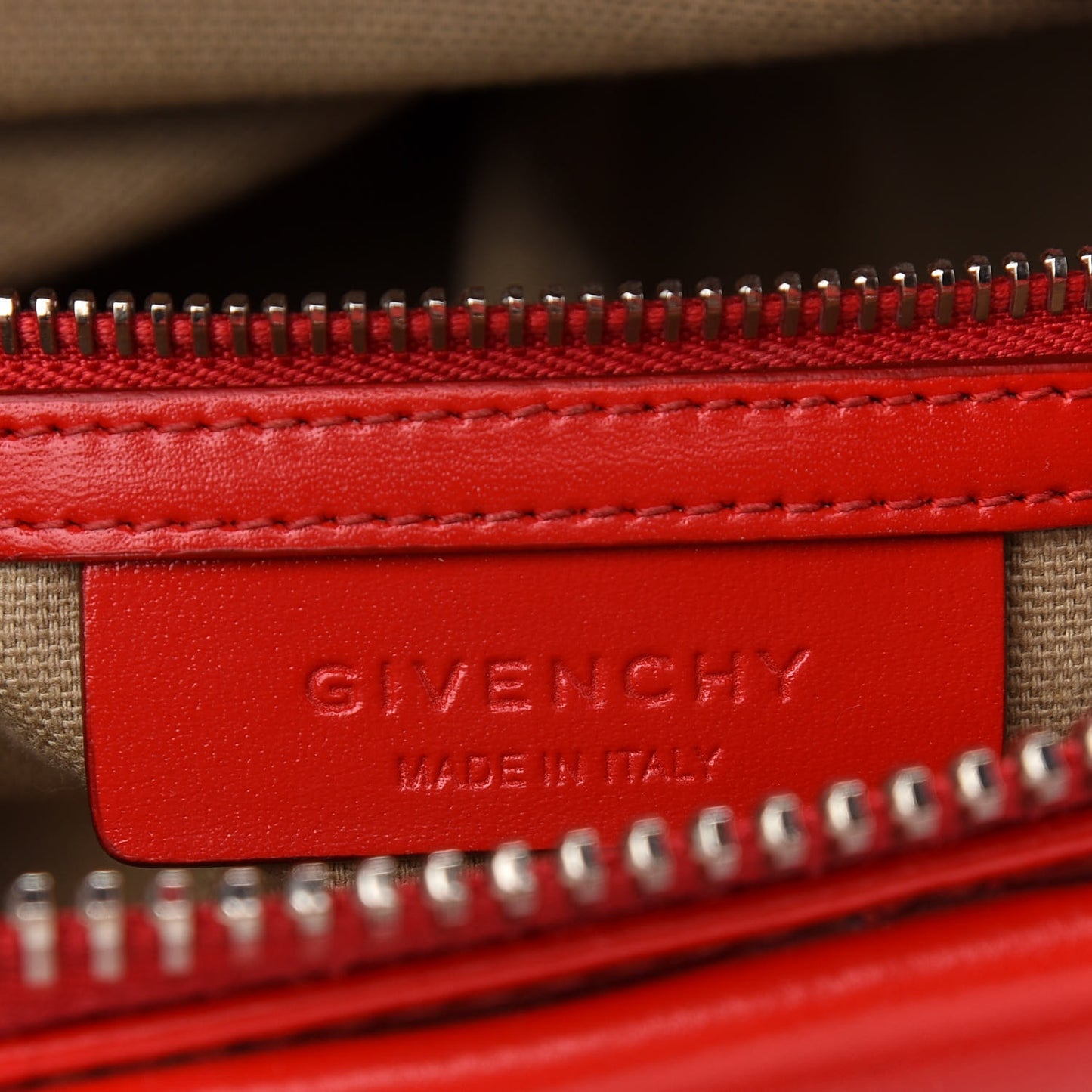 Shiny Lord Calfskin Small Antigona Medium Red