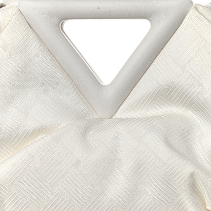 Bottega Veneta Nylon Jacquard Small The Point Triangle Bag Chalk 7 of 11