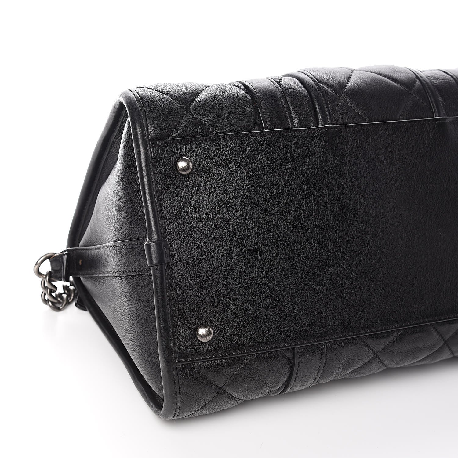Chanel Calfskin Quilted Small Casual Riviera Bowling Bag Black 8 of 12