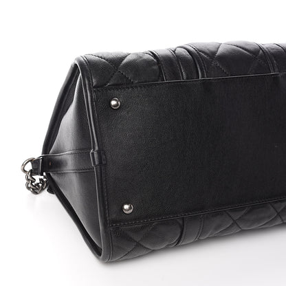 Chanel Calfskin Quilted Small Casual Riviera Bowling Bag Black 8 of 12