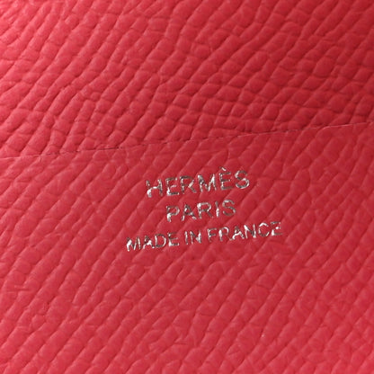 Hermes Epsom Tri-Fold Compact Bearn Wallet Rose Lipstick 6 of 7