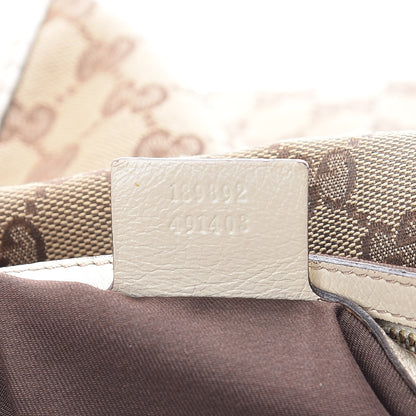 Gucci Monogram Horsebit Nail Medium Boston White 7 of 19