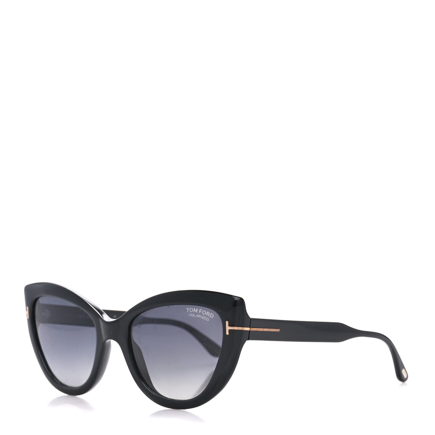 Acetate Polarized Anya Cat Eye Sunglasses TF762 Black