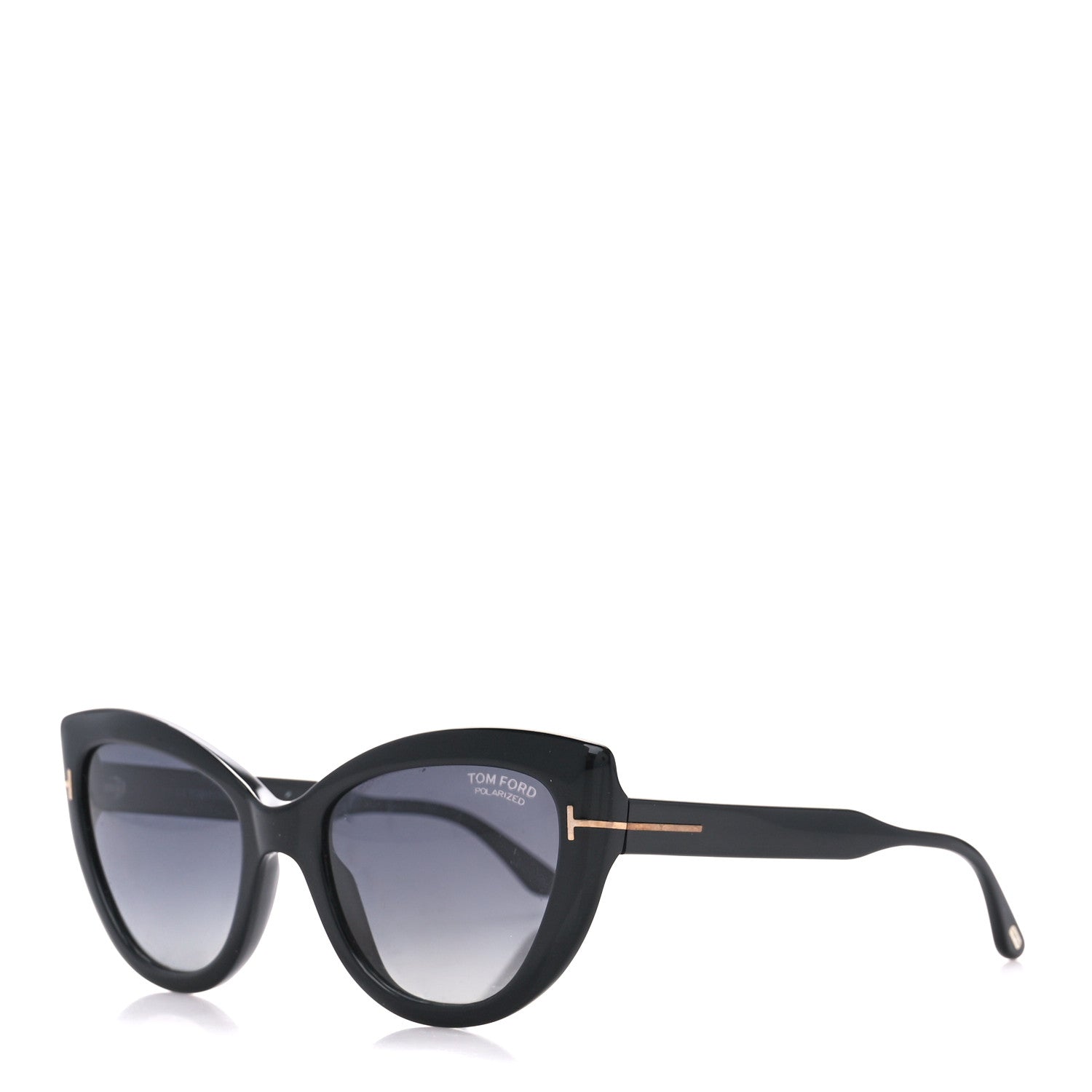 Tom Ford Acetate Polarized Anya Cat Eye Sunglasses TF762 Black 1 of 9