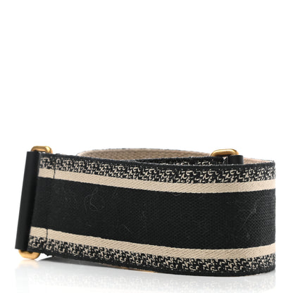 Christian Dior Canvas Embroidered Shoulder Strap Black 5 of 11